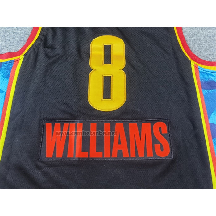 Camiseta Oklahoma City Thunder Jaylin Williams #8 Ciudad 2024-25 Negro